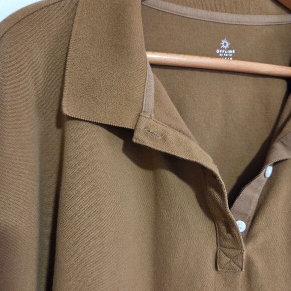 Brown Cropped Polo Shirt - Picture 8 of 14